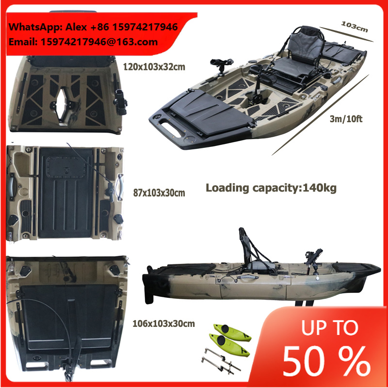 Fishing Kayak Sit In - 10-stopniowy, modułowy kajak z napędem pedałowym,